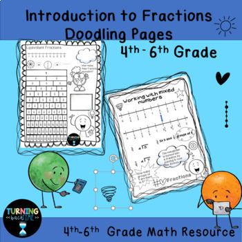 Preview of Introduction to Fractions with Doodling Pages