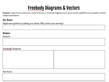 Preview of Introduction to Freebody Diagrams and Vectors