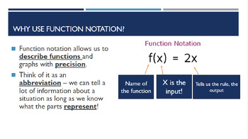 Preview of Introduction to Function Notation - Slides