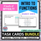 Introduction to Functions Task Cards BUNDLE