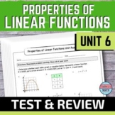 Properties of Linear Functions Test and Review Guide