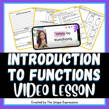 Preview of Introduction to Functions Video Lesson with Guided Notes and Practice