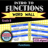 Introduction to Functions Word Wall