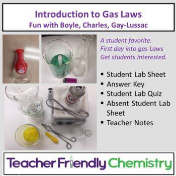 Preview of Chemistry Lab: Introduction to Gas Laws, Warm Up, PPT, Exit Ticket