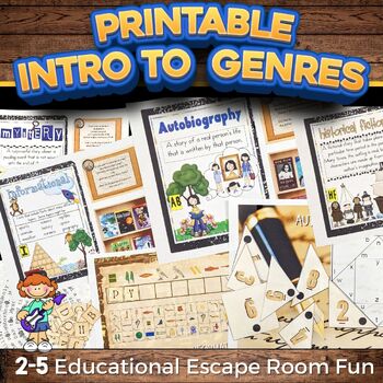 Preview of Introduction to Genres PRINTABLE-Escape Room Game