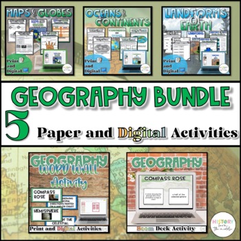 Preview of Introduction to Geography Bundle | Reading & Notes - Print and Digital