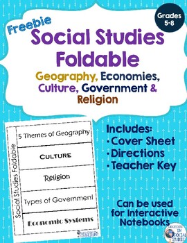 Preview of Social Studies Foldable