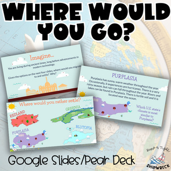 Preview of Introduction to Geography “Where Would You Go?” Pear Deck Google Slides