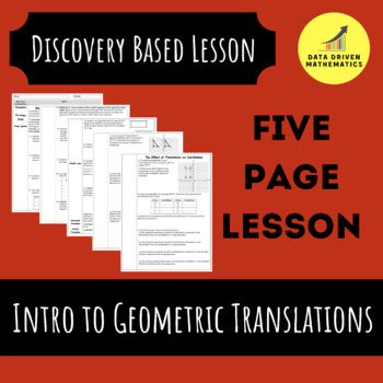 Preview of Introduction to Geometric Translations Activity