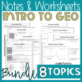 Introduction to Geometry Unit 1 Notes and Worksheet
