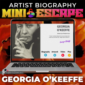 Preview of Introduction to Georgia O'Keeffe - Middle/High School Mini Digital Escape 