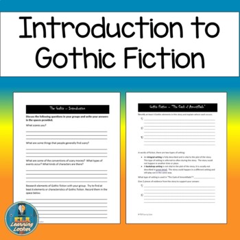 Preview of Introduction to Gothic Fiction FREEBIE