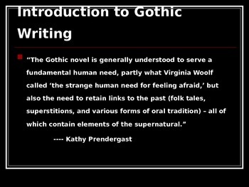 gothic literature essay introduction