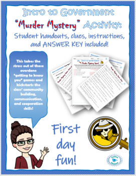 Preview of Introduction to Government: Murder Mystery Game