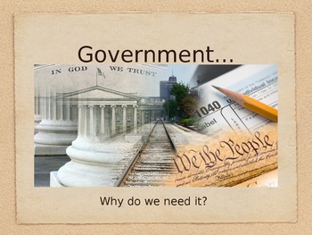 Introduction to Government PowerPoint: Why do we need governments??