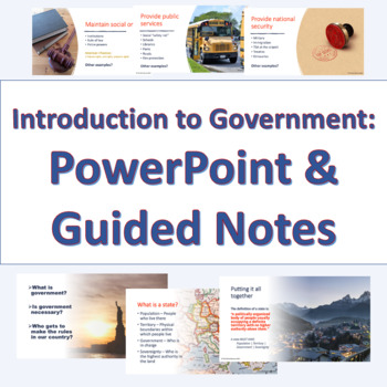 Preview of Introduction to Government PowerPoint and Guided Notes  (Google Compatible) 