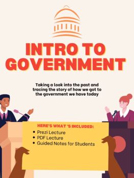 Preview of Introduction to Government Prezi, PDF, & Guided Notes! English & Spanish!