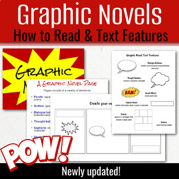 Preview of Introduction to Graphic Novels - How to read and text features activities