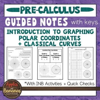Preview of Introduction to Graphing Polar Coordinates and Classical Curves Guided Notes
