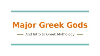 Preview of Introduction to Greek Mythology Lesson with Guided Notes