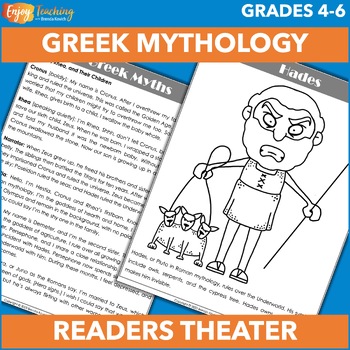 Preview of Introduction to Greek Mythology Readers Theater or Play Script & Coloring Sheets