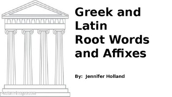 Preview of Introduction to Greek and Latin Roots/Affixes