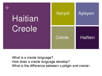 Preview of Introduction to Haitian Creole (Kreyol) Language (powerpoint)