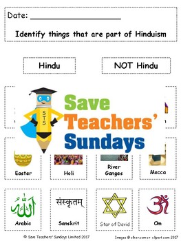 Preview of Introduction to Hinduism Lesson plan, PowerPoint and Worksheets