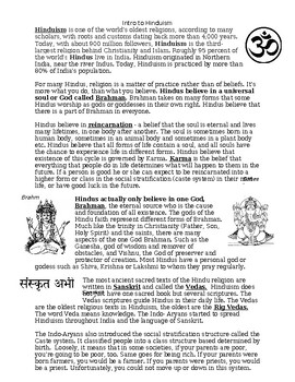 Preview of Introduction to Hinduism and Buddhism (Ancient India)