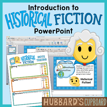 Preview of Introduction to Historical Fiction Genre PPT Using Setting, Events, & Characters