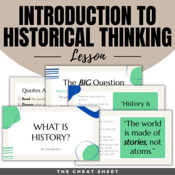 Preview of Introduction to Historical Thinking Lesson - Digital & Print!