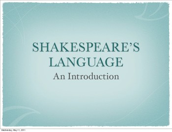 Preview of Introduction to Shakespeare's Language: A Midsummer Night's Dream