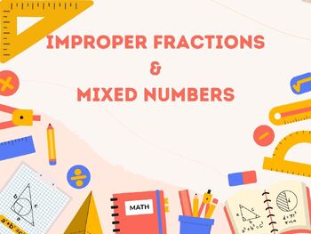 Preview of Introduction to Improper Fractions & Mixed Numbers Google Slides