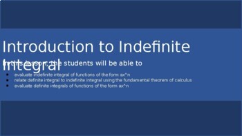 Preview of Introduction to Indefinite Integral