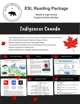 Preview of Introduction to Indigenous Canada- ESL Reading Package