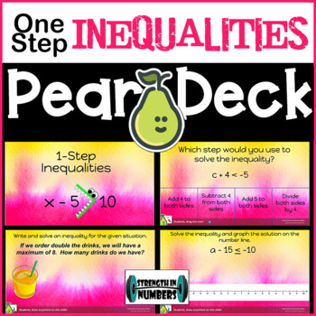 Preview of 1 One-Step Inequalities Digital Activity for Pear Deck/Google Slides