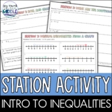 Introduction to Inequalities Printable Stations Activity