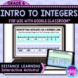 Introduction to Integers Digital Math Activity for Google Drive™