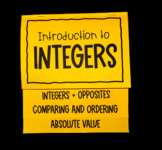Introduction to Integers - Editable Foldable Notes