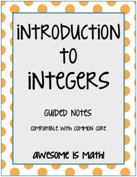 Preview of Introduction to Integers Guided Notes