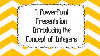 Preview of Introduction to Integers PowerPoint Lesson 6th, 7th, 8th Grade