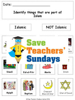 Preview of Introduction to Islam Lesson Plan, PowerPoint and Worksheets / Activity