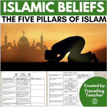 Preview of Introduction to Islamic Beliefs & the Five Pillars of Islam: Printable Worksheet