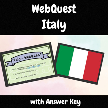 Preview of Italy WebQuest
