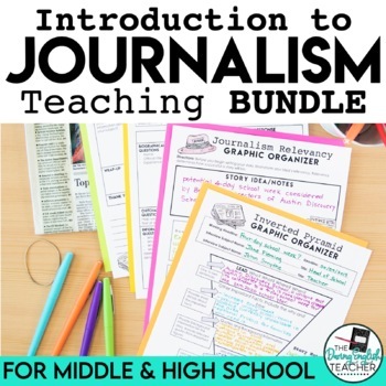 Preview of Journalism Teaching Bundle: Lessons, PowerPoints, Assignments for Middle and Hig
