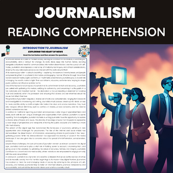 Preview of Introduction to Journalism Reading Passage | Basics of Journalism | News