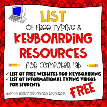 Preview of Introduction to Keyboarding - Computer Lab LIST OF FREE TYPING RESOURCES