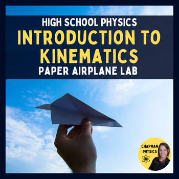 Preview of Introduction to Kinematics Paper Airplane Lab - Editable & PDF Physics Activity