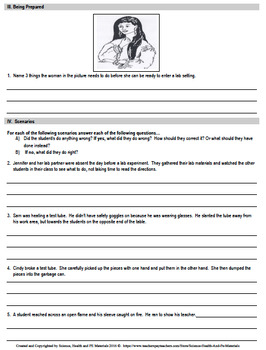 Introduction to Lab Safety Worksheets w/ Lab Safety Quiz | TpT