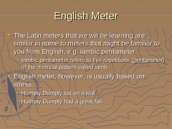 Preview of Introduction to Latin Dactylic Hexameter PowerPoint